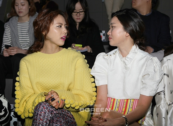 ▲29일2013FW서울패션위크쟈뎅드슈에뜨의패션쇼에박지윤-장윤주가참석했다.