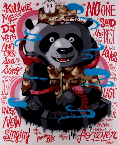 ▲ArtimeJoe,BeatMaker,Spray,Marker&AcryliconCanvas,130x162.2cm,2013