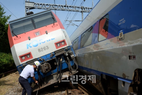 ▲대구KTX와무궁화호충돌사고발생현장