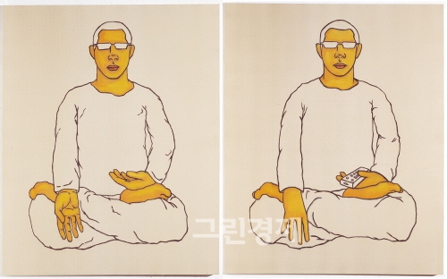 ▲이희우작공즉시색(Emptinessisform),캔버스에아크릴,콘테,각130X162cm,2005▲이희우작피에타(Pieta),캔버스에아크릴,130X180cm,2007