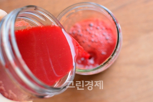 ▲섬유질을갈아서먹는스무디