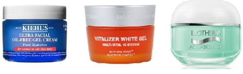 ▲키엘‘울트라훼이셜오일-프리젤크림,BRTC‘바이탈라이저화이트젤,’비오템‘아쿠아수르스수분크림3.0’