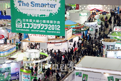▲일본미쓰비시전기가지난2012년일본도쿄빅사이트종합전시장에서개최된'에코-프로덕츠2012'에참가한모습.
