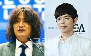 ▲왼쪽-시나위의리더신대철,오른쪽-제국의아이들리더문준영