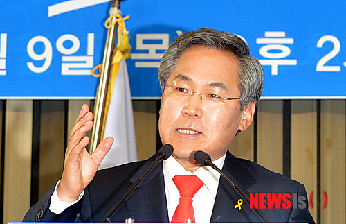 ▲새정치민주연합새원내대표우윤근의원.