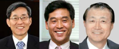 ▲왼쪽부터윤종규전KB금융지주부사장(CFO),김기홍전국민은행수석부행장,양승우딜로이트안진회계법인회장▲왼쪽부터황영기전KB금융지주회장,이동걸전신한금융투자부회장겸이사회의장,지동현전KB국민카드부사장,하영구한국씨티은행장