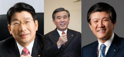 ▲왼쪽부터김희태전우리아비바생명사장,이종휘미소금융재단이사장,조준희전기업은행장