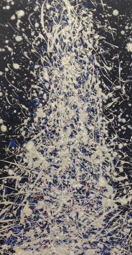 몽돌소리, 100x50cm, Mixed media on canvas, 2014