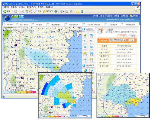 Figure 2. 실시간 바람장 모델이 적용된 예측 시스템