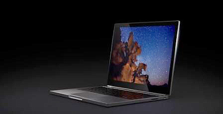 구글이 업그레이드해 출시한 '크롬북 픽셀'/사진= 유튜브 캡처