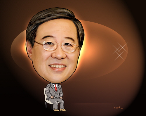 류진 풍산그룹 회장 캐리커처=허은숙 화백