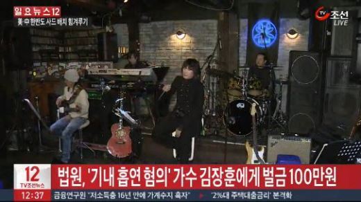 가수 김장훈 벌금 100만원
