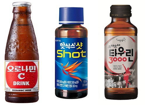 (왼쪽부터)오로나민 C, 핫식스샷, 으샤으샤 타우린3000/사진=각 업체