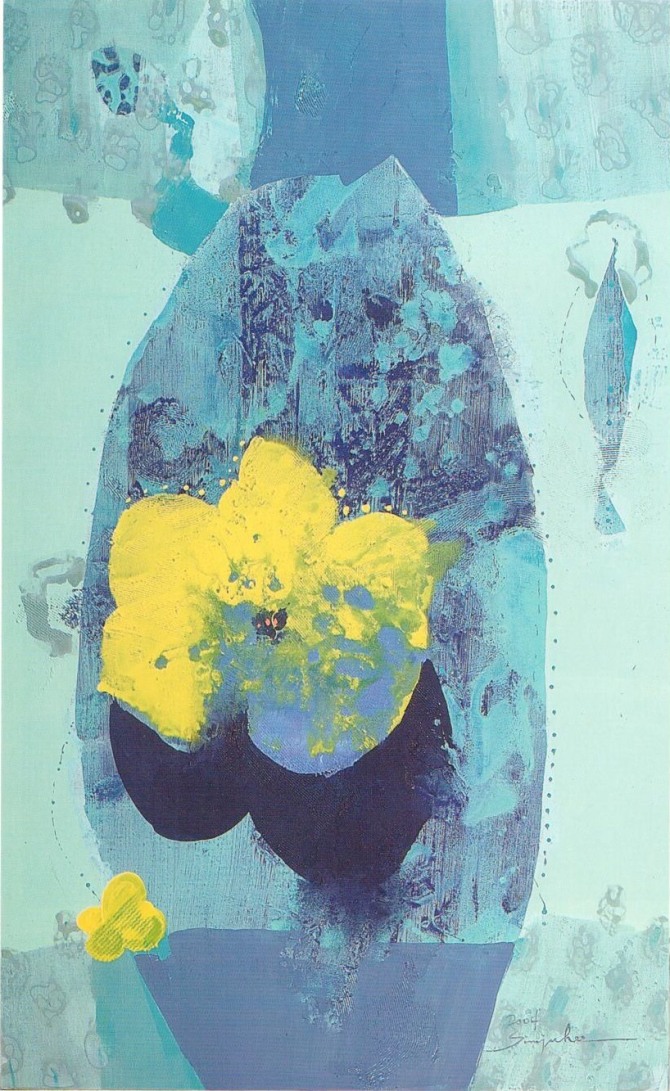 심주희 작 또 다른 정원, 116.7x72.7cm, 캔버스에 혼합매체, 2004 