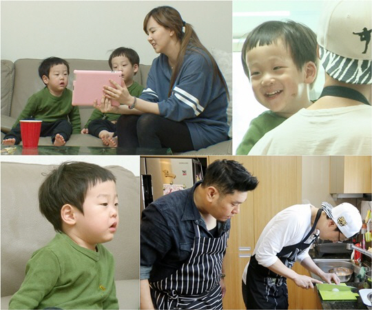 12일 방송되는 KBS 2TV '해피선데이-슈퍼맨이 돌아왔다' 73회 '아빠니까 한다'에서 이휘재와 쌍둥이 서언, 서준이는 특별 요리과외를 위해 레이먼킴과 김지우의 집을  방문한다./사진=KBS 2TV '해피선데이-슈퍼맨이 돌아왔다' 방송 캡처