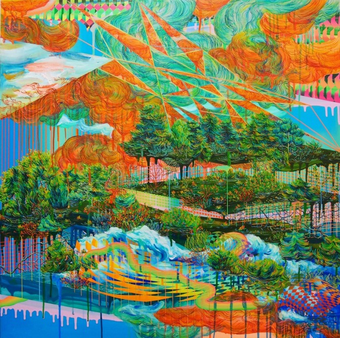 최은정, Untitled, Oil on canvas, 73 x 73 cm, 2013