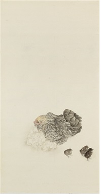 김호석 작 흰 그림자로만 존재하는 것, 2015,<br />
종이에 수묵 담채, 186cm
