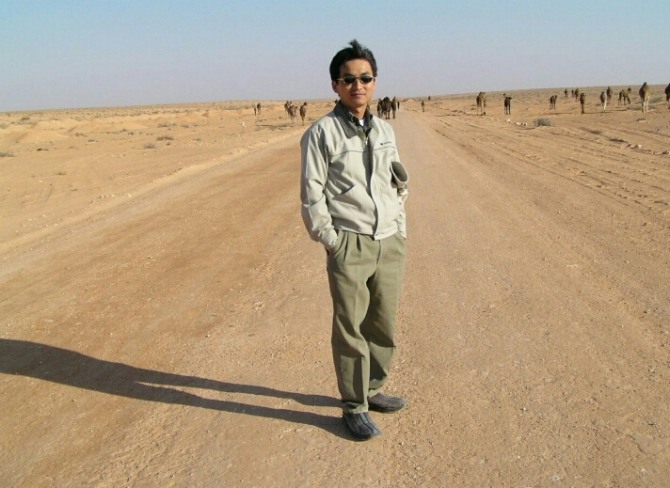 대우건설 리비아 현장에서 근무하던 시절의 김창수 교수