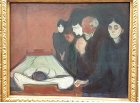 뭉크의 '죽음의 침상 곁에서'