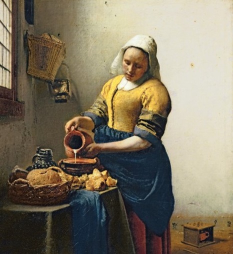 베르메르, 우유를 따르는 여인, 1658-60