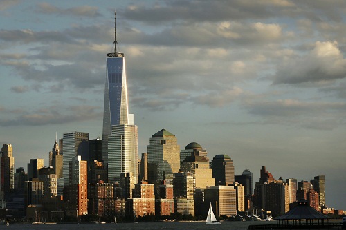미국 금융 중심지 맨해튼 모습.