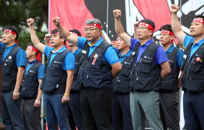 현대자동차 노조 파업 출정식(사진=연합뉴스)