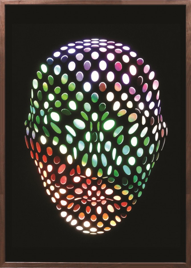 함영훈, TWINKLE FACE 256 dots composition, Mixed media, 2013