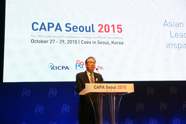개회선언을 하고 있는 주인기 CAPA Seoul 2015 조직위원장 