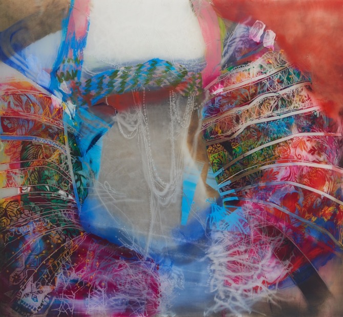 이현정 작 'Bling-bling', Oil on the back of acrylic board, 120x130cm, 2015