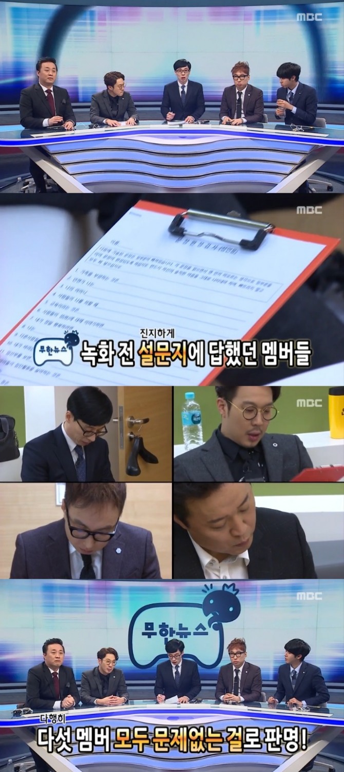 '무한도전' 무도 멤버들의 정신 감정 결과가 공개됐다 / 사진='무한도전' 미공개 영상 캡처