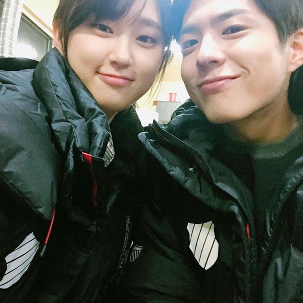 사랑해 택아 배우 박보검(오른쪽)과 류혜영/사진=류혜영 인스타그램 캡처