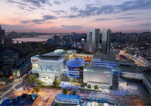 현대산업개발이 최근 개장한 신라아이파크 면세점 전경
