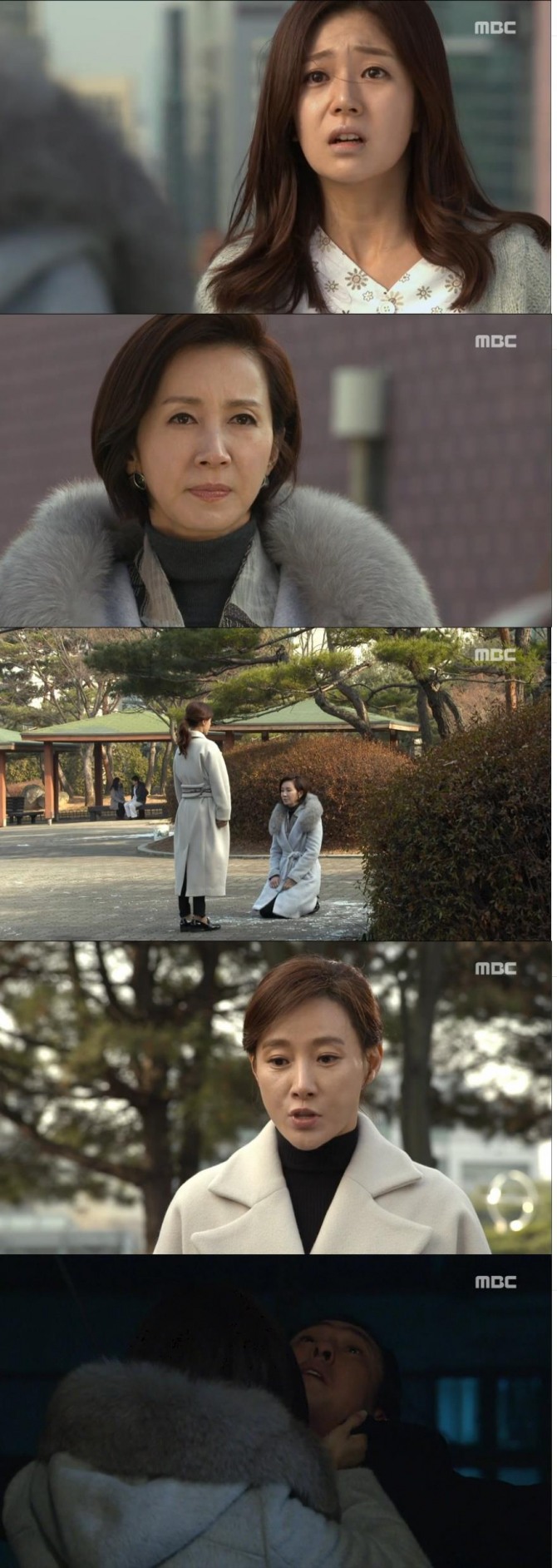 31일 방송된 MBC 주말극 '내딸 금사월'에서 신득예(전인화)는 친딸 금사월(백진희)의 결혼식장에 나타나 친엄마임을 공개하며 결혼식을 막아서고 사월을 끌고 나온다.혼란스러운 사월은 교통사고까지 당하고 내게 친엄마는 한지혜뿐이라며 소리친다./사진=MBC 방송 캡처