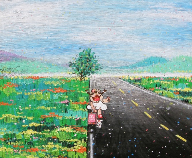 한상윤 작 '마음의 여행으로', Acrylic on Canvas, 73.1x60.4cm, 2015