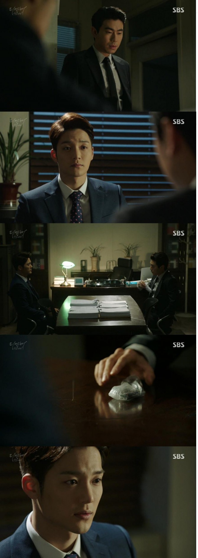 3일 방송된 SBS수목극 '리멤버 아들의 전쟁'에서 그동안 악행을 일삼던 남규만(남궁민)의 수하인 안수범(이시언)이 범행도구인 칼을 들고 검사인 강석규(김진우)를 찾아가 범행 일체를 자백하며 남규만을 배신했다./사진=MBC 방송 캡처