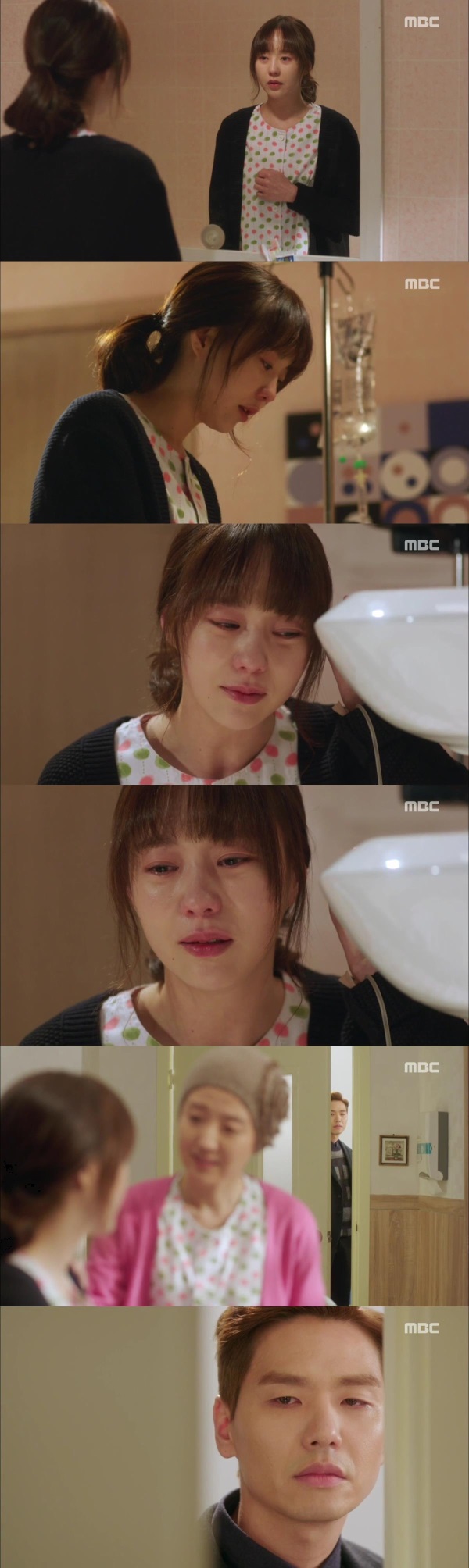 MBC 한번 더 해피엔딩 9회에서는 백다정(유다인 분)이 유방암 수술후 느껴지는 상실감에 좌절하며 힘들어 하는 모습이 그려졌다./사진=MBC 방송캡처