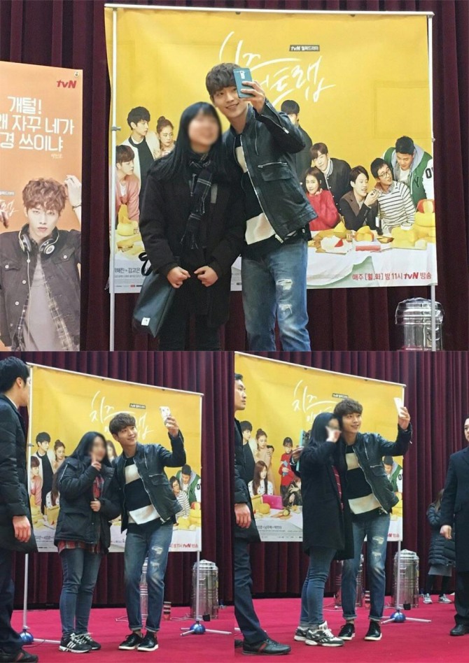 tvN월화드라마 '치즈 인 더트 랩'에서 백인호 역으로 출연하고 있는 서강준이 23일 오후 4시 서울과학기술대학 체육관에서 시청률 재공약 이벤트를 개최해 성황리에 끝마쳤다./사진=공식 페이스북 캡처