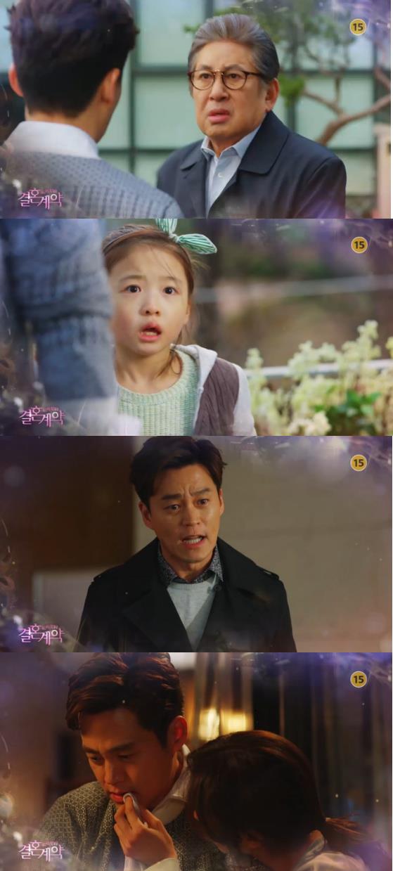 26일밤 방송되는 MBC 주말극 '결혼계약' 7화에서 혜수(유이)를 며느리 감으로 마음에 들어하던 한성국(김용건)은 아들 한지훈(이서진)과 간이식문제로 계약한 사이임을 알고 화가나 급기야 오미란(이휘향)의 수술까지 취소시킨다./사진=MBC 방송 캡처