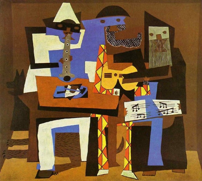 피카소 작 세 명의 악사(Three Musicians), 1921