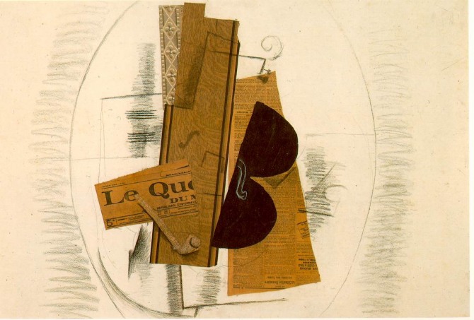 브라크 작 바이올린과 파이프(일상) Violin and Pipe(Le Quotidien), 1913