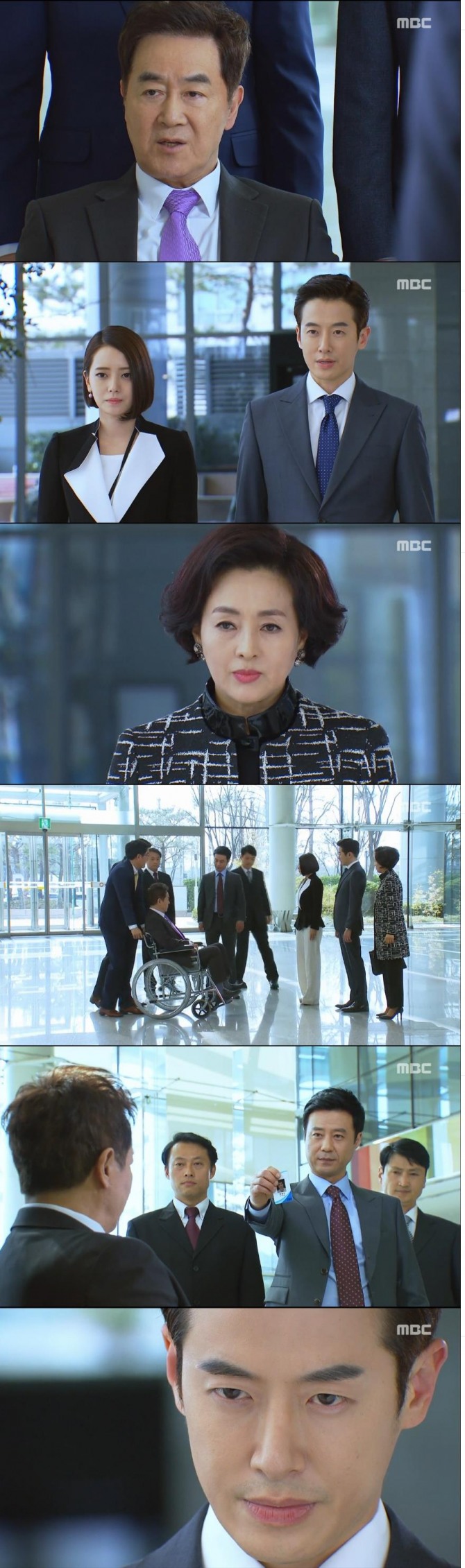 13일 아침 방송된 MBC 일일드라마 '내일도 승리'에서 서동천(한진희)은 주총으로 회장 자리를 되찾으려는 시도를 했으나 갑자기 경찰이 나타나서 연행을 요구해 위기에 빠졌다./사진=MBC 방송 캡처 