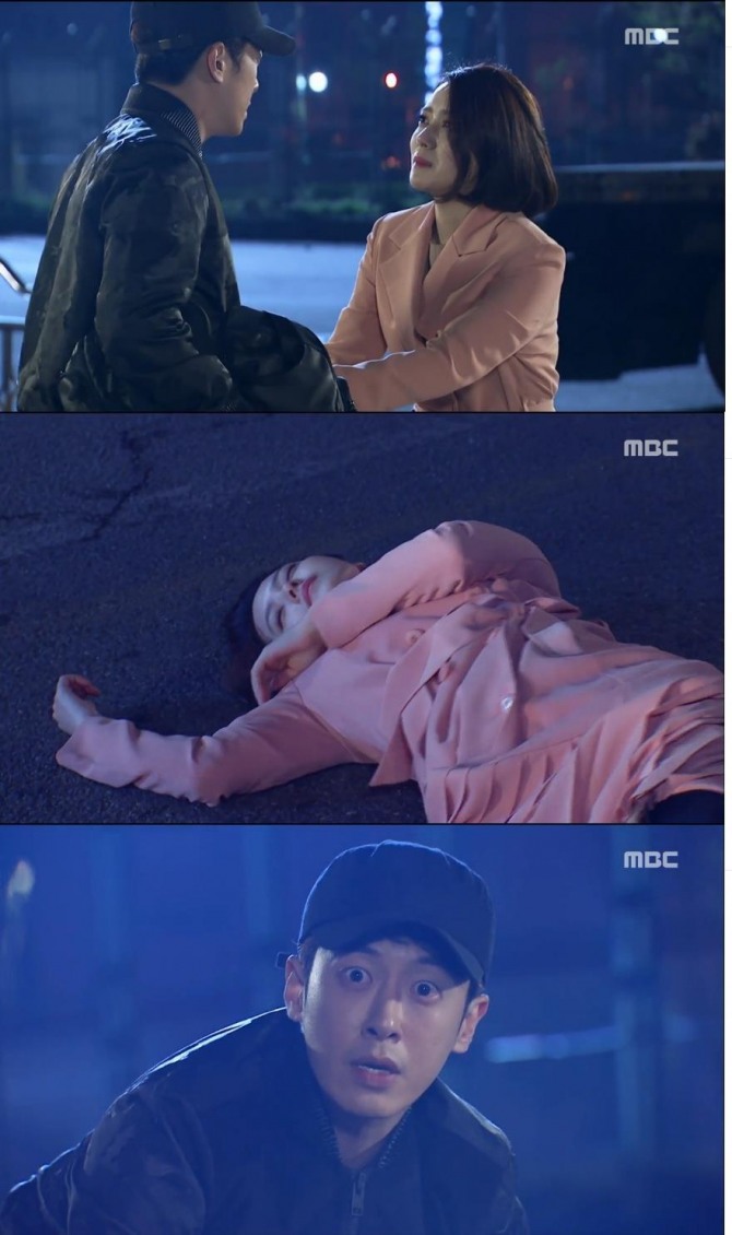 27일 아침 방송된 MBC 일일극 '내일도 승리'에서 서재경(유호린)이 자수를 권유하다 차선우(최필립)을 구하고 대신 교통사고를 당하는 장면이 그려져 반전을 예고했다./사진=MBC 방송 캡처