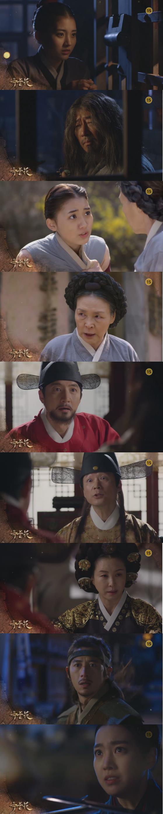 8일 밤 방송되는 MBC 주말드라마 '옥중화' 4화에서 옥녀(정다빈)은 어머니를 죽인 배후를 찾아나서고 명나라 사신은 선대왕인 인종의 독살 의혹이 잇아며 윤원형(정준호)을 채근한다./사진=MBC 영상 캡처