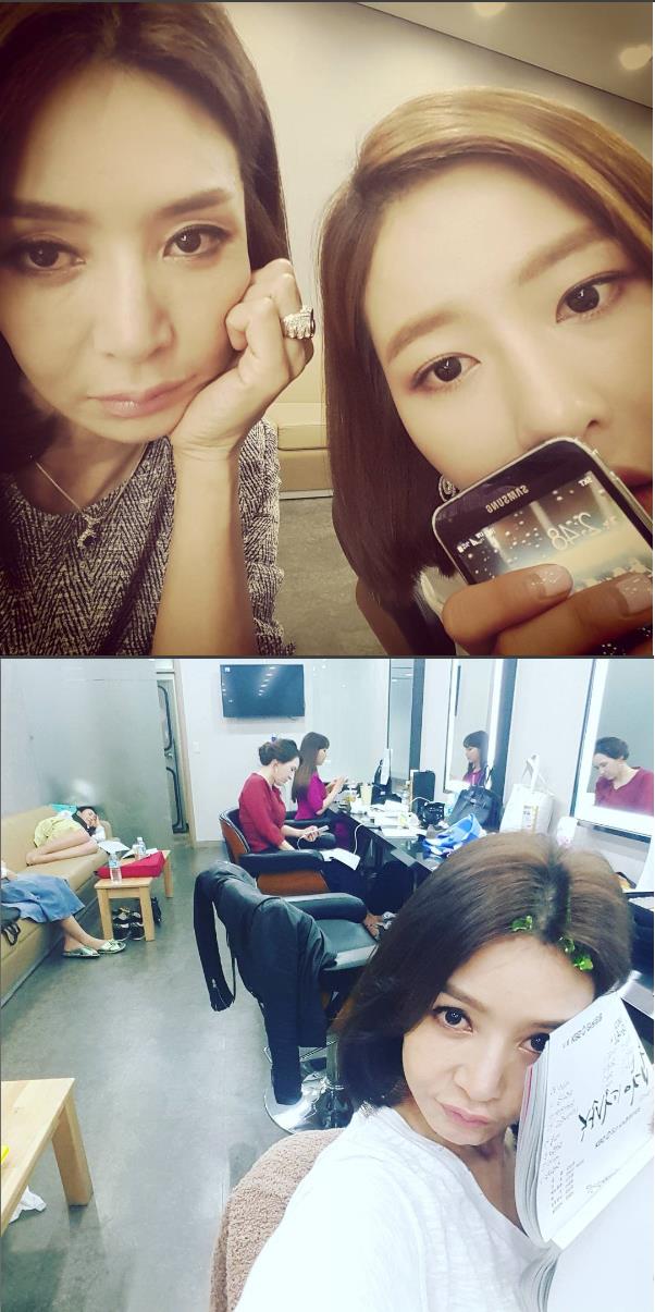 배우 김혜리가 SNS를 통해 밤샘촬영까지 진행하면서 열정을 뿜어내고 있는 ‘천상의 약속’ 촬영현장 모습을 전했다./사진=김혜리 SNS