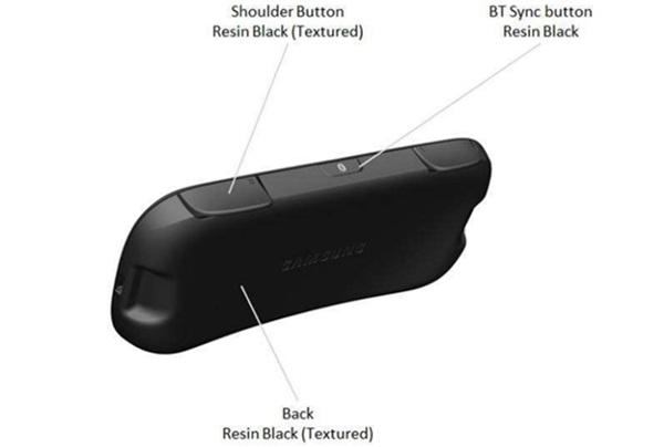 삼성 기어VR용 무선컨트롤러에 보이는 어깨 버튼. /사진=삼성매니아 체코