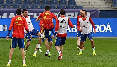 스페인 국가대표 훈련 사진/뉴시스