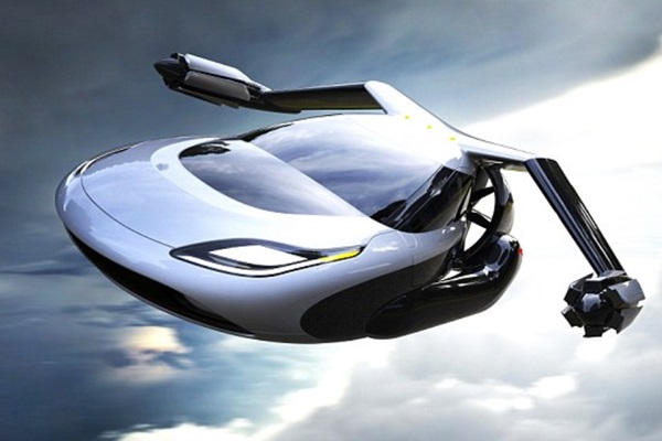 테라푸기아라는 회사는 이미 하늘을 나는 차 시제품을 내놓았다. 이 회사의 TF-X 컨셉카는 날개 양끝에 2개의 전기모터를 가지고 있는 접는 방식의 차다. 사진=테라푸기아