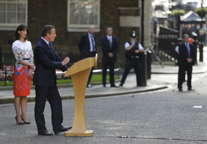 데이비드 캐머런 영국 총리가 24일(현지시간) 브렉시트(영국의 유럽연합 이탈) 책임을 지고 오는 10월 전격 사임을 발표했다. 사진 / 뉴시스