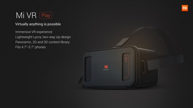 중국 스마트폰 제조업체 샤오미가 4일(현지시간) 가상현실(VR) 헤드셋인 '미(Mi) VR 플레이'를 발표했다. / 사진 출처 = technobuffalo