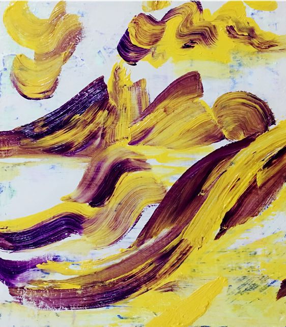 허효진, Meditative roar of crust of the planet, 20 ×20㎝, Oil on canvas, 2016